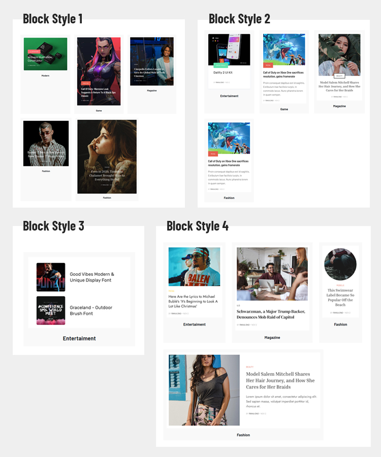 Joomla news template content block styles
