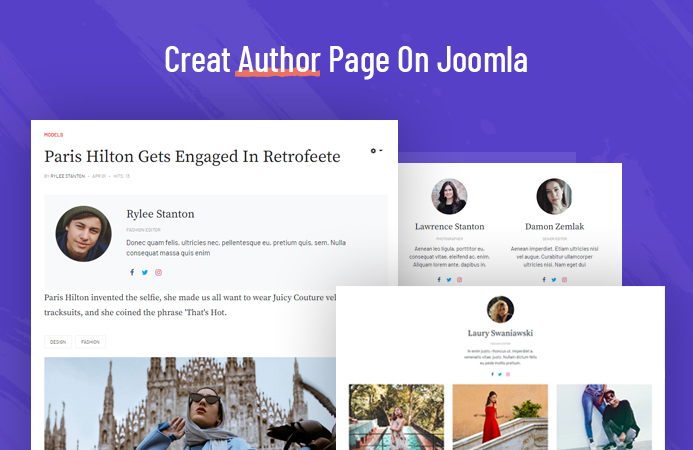 create joomla author page