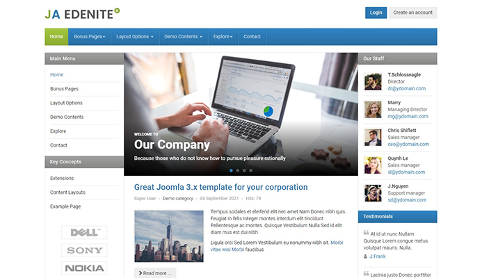 Simple and Clean Business Joomla Template