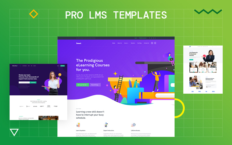 Joomla lms templates with review and rating - Guru pro